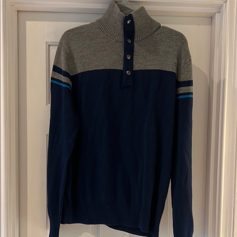 Banana Republic Turtleneck Sweater in Gray and Blue